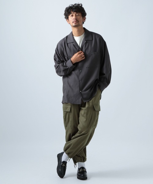 BAYFLOW(ベイフロー)の「M-65ワイドカーゴパンツ(カーゴパンツ・メンズ・カーキ/ブラック/オフホワイト・MEDIUM/LARGE)」の17枚目の写真