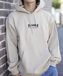 【ムラサキスポーツ別注】THRASHER/スラッシャー パーカー バックプリント フロントロゴ刺繍 ビックシルエット 23MS-HD1
