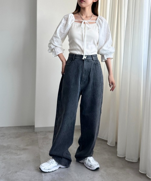 apres jour mignon(アプレジュールミニョン)の「コットンレースボレロ【ZOZOTOWN限定アイテム】(シャツ/ブラウス・レディース・ブラック/オフホワイト・X-LARGE/フリー)」の8枚目の写真