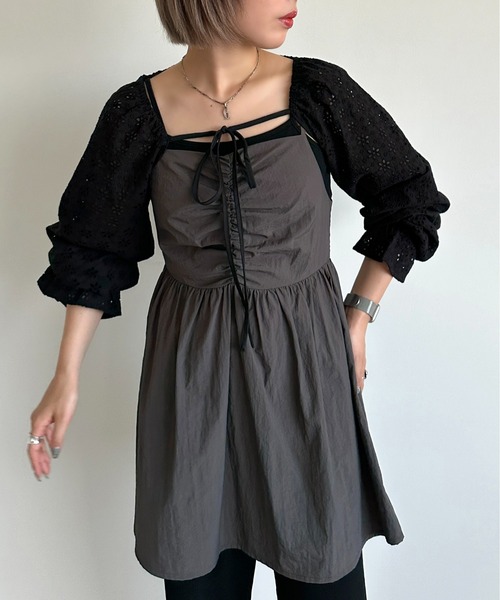 apres jour mignon(アプレジュールミニョン)の「コットンレースボレロ【ZOZOTOWN限定アイテム】(シャツ/ブラウス・レディース・ブラック/オフホワイト・X-LARGE/フリー)」の13枚目の写真