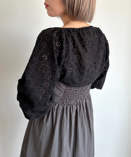 apres jour mignon(アプレジュールミニョン)の「コットンレースボレロ【ZOZOTOWN限定アイテム】(シャツ/ブラウス・レディース・ブラック/オフホワイト・X-LARGE/フリー)」の14枚目の写真