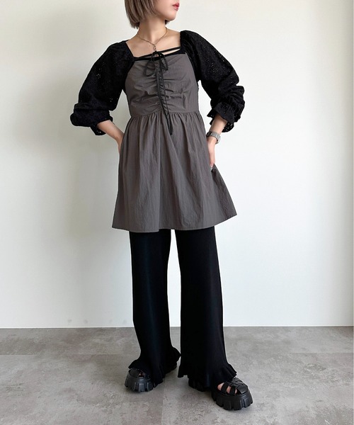 apres jour mignon(アプレジュールミニョン)の「コットンレースボレロ【ZOZOTOWN限定アイテム】(シャツ/ブラウス・レディース・ブラック/オフホワイト・X-LARGE/フリー)」の17枚目の写真