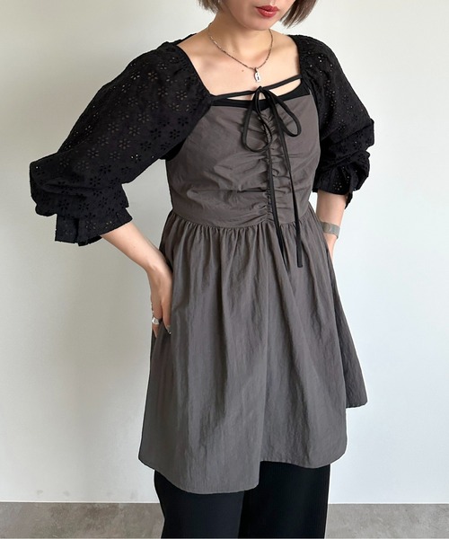apres jour mignon(アプレジュールミニョン)の「コットンレースボレロ【ZOZOTOWN限定アイテム】(シャツ/ブラウス・レディース・ブラック/オフホワイト・X-LARGE/フリー)」の12枚目の写真