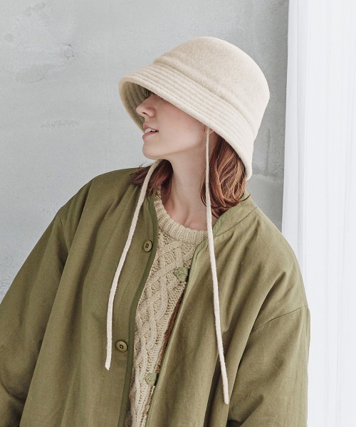 milsa(ミルサ)の「milsa バスクバケットハット(ハット・レディース・ホワイト/ベージュ/ブラック・58cm)」の7枚目の写真