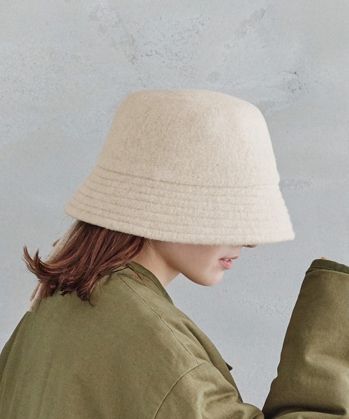 milsa(ミルサ)の「milsa バスクバケットハット(ハット・レディース・ホワイト/ベージュ/ブラック・58cm)」の8枚目の写真