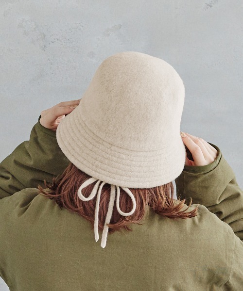 milsa(ミルサ)の「milsa バスクバケットハット(ハット・レディース・ホワイト/ベージュ/ブラック・58cm)」の9枚目の写真