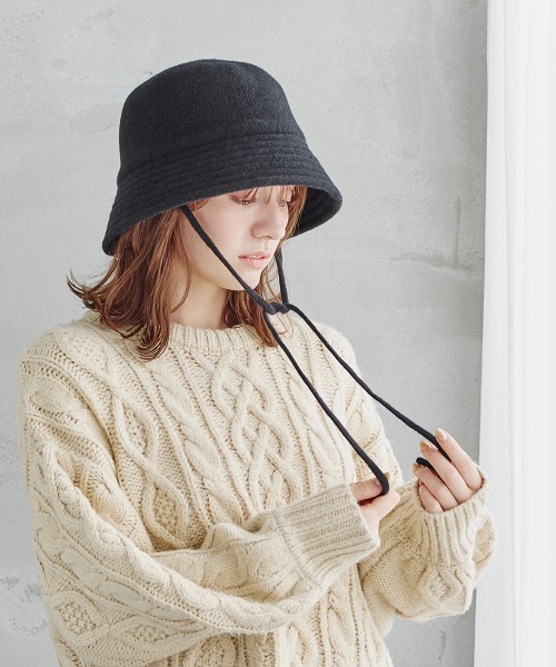 milsa(ミルサ)の「milsa バスクバケットハット(ハット・レディース・ホワイト/ベージュ/ブラック・58cm)」の19枚目の写真