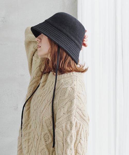 milsa(ミルサ)の「milsa バスクバケットハット(ハット・レディース・ホワイト/ベージュ/ブラック・58cm)」の20枚目の写真