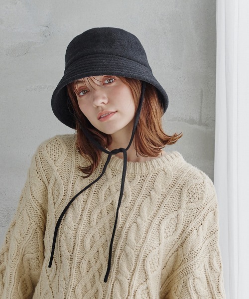 milsa(ミルサ)の「milsa バスクバケットハット(ハット・レディース・ホワイト/ベージュ/ブラック・58cm)」の21枚目の写真