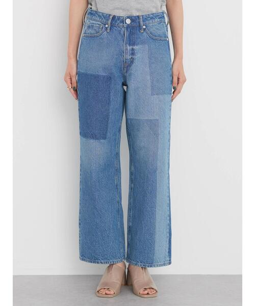 AMERICAN HOLIC（アメリカンホリック）の「パッチワーク加工デニムパンツ（デニムパンツ・レディース・インディゴブルー・M/L/S）」の2枚目の写真