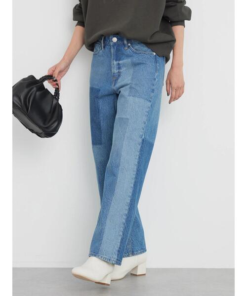 AMERICAN HOLIC（アメリカンホリック）の「パッチワーク加工デニムパンツ（デニムパンツ・レディース・インディゴブルー・M/L/S）」の4枚目の写真