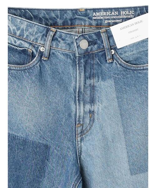 AMERICAN HOLIC（アメリカンホリック）の「パッチワーク加工デニムパンツ（デニムパンツ・レディース・インディゴブルー・M/L/S）」の21枚目の写真