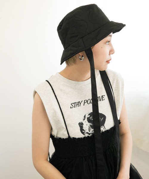 KBF（ケイビーエフ）の「ショルダーパッドプリントカットソー（Tシャツ/カットソー・レディース・チャコールグレー/グレー・ONE）」の7枚目の写真