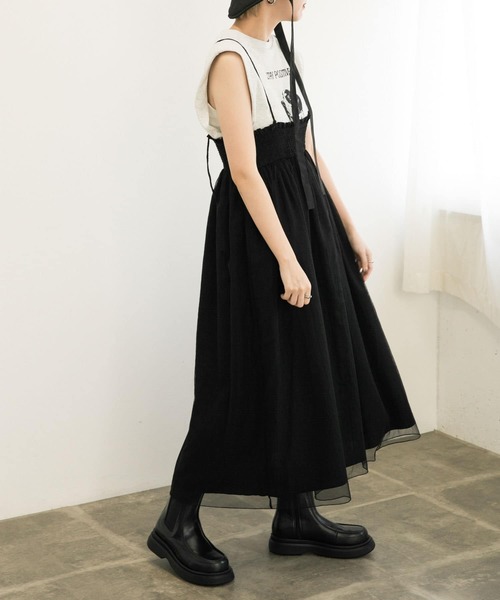 KBF（ケイビーエフ）の「ショルダーパッドプリントカットソー（Tシャツ/カットソー・レディース・チャコールグレー/グレー・ONE）」の8枚目の写真