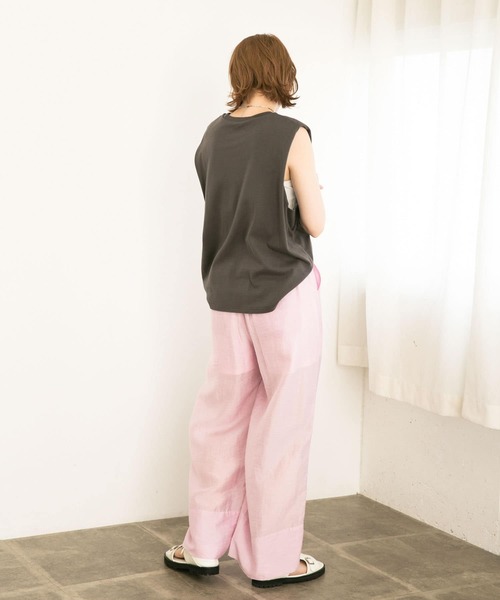 KBF（ケイビーエフ）の「ショルダーパッドプリントカットソー（Tシャツ/カットソー・レディース・チャコールグレー/グレー・ONE）」の19枚目の写真