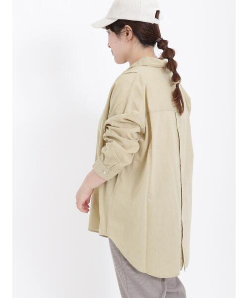 Samansa Mos2（サマンサ モスモス）の「柄アソート後ろ開きスキッパーチュニック（チュニック・レディース・ネイビー/パープル/ベージュ/グリーン/ブラック・F）」の7枚目の写真