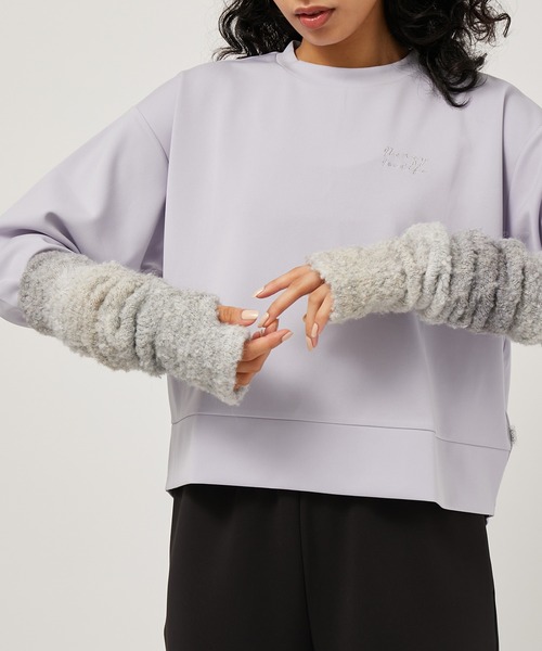 NERGY（ナージー）の「グラデーションニット アームウォーマー（手袋・レディース・ブルー/ライトグレー・FREE）」の9枚目の写真