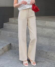 [ 岡部あゆみさんコラボ ]ワイドストレートデニムパンツ