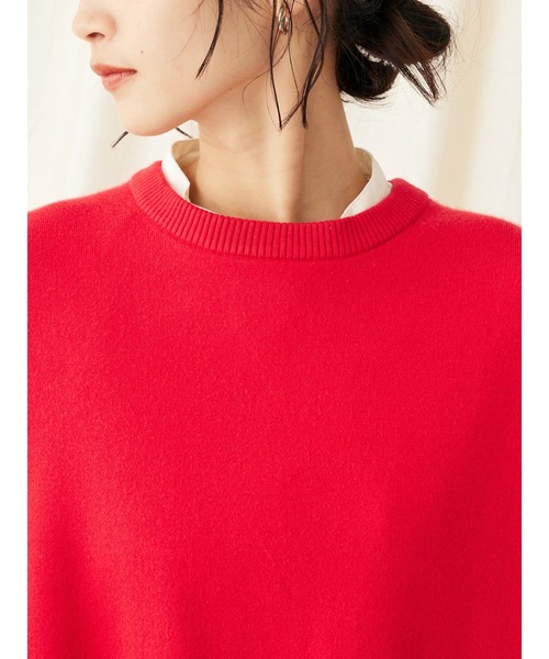 CRAFT STANDARD BOUTIQUE（クラフトスタンダードブティック）の「とてもちクルーネックバックボタンベスト（ベスト・レディース・レッド/ブラック/杢グレー・FREE）」の8枚目の写真