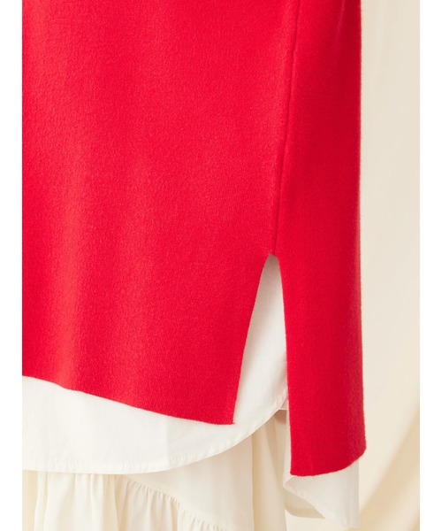 CRAFT STANDARD BOUTIQUE（クラフトスタンダードブティック）の「とてもちクルーネックバックボタンベスト（ベスト・レディース・レッド/ブラック/杢グレー・FREE）」の11枚目の写真