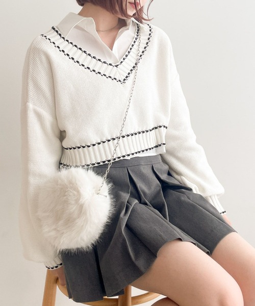 Heather(ヘザー)の「サークルファーショルダーBAG 980643(ショルダーバッグ・レディース・オフホワイト/ベージュ/ブラック・ONE SIZE)」の4枚目の写真