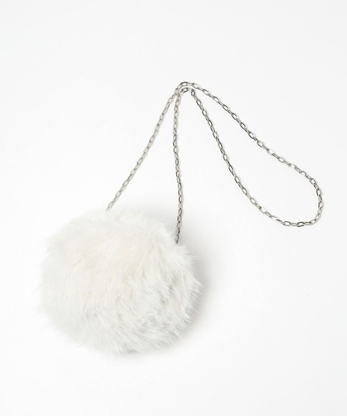 Heather(ヘザー)の「サークルファーショルダーBAG 980643(ショルダーバッグ・レディース・オフホワイト/ベージュ/ブラック・ONE SIZE)」の12枚目の写真