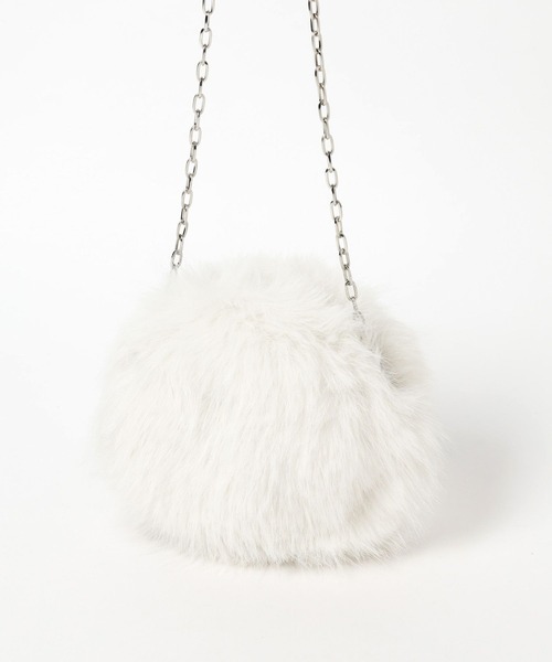 Heather(ヘザー)の「サークルファーショルダーBAG 980643(ショルダーバッグ・レディース・オフホワイト/ベージュ/ブラック・ONE SIZE)」の14枚目の写真