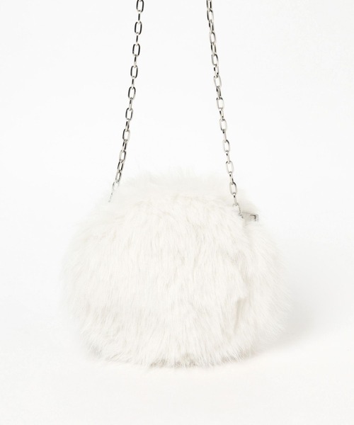 Heather(ヘザー)の「サークルファーショルダーBAG 980643(ショルダーバッグ・レディース・オフホワイト/ベージュ/ブラック・ONE SIZE)」の16枚目の写真