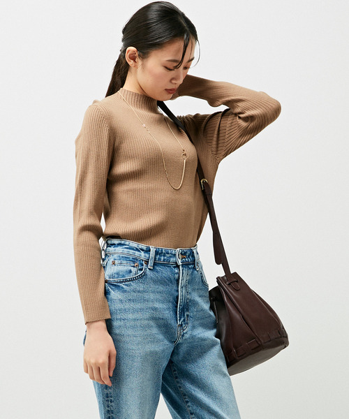 MELROSE claire（メルローズ クレール）の「【スタイリングのアクセントになるアコーディオンバッグ】（ショルダーバッグ・レディース・ダークグリーン/ブラック/ボルドー・FREE）」の7枚目の写真