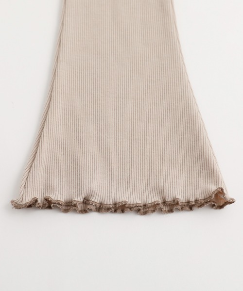 URBAN CHERRY（アーバンチェリー）の「【伸縮性・保温性バツグン】リブカットソーフレアレギンスパンツ（その他パンツ・キッズ・グレー/ブラック/ベージュ/ブラウン・150cm/110cm/120cm/130cm/140cm）」の16枚目の写真