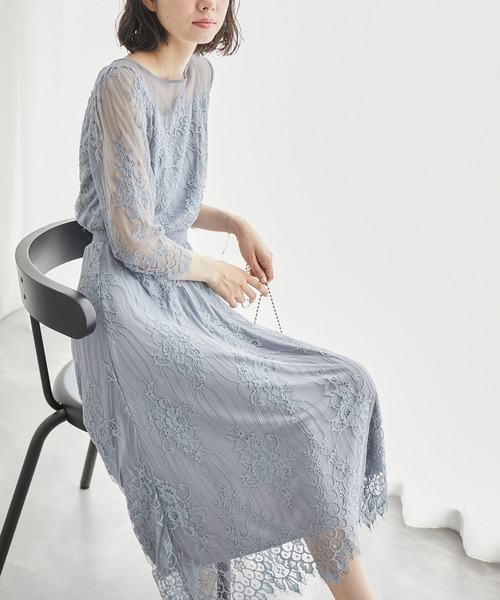 ROPE 結婚式、パーティードレス セール】【Mon E'toile/モンエトワール】【結婚式にも】レース