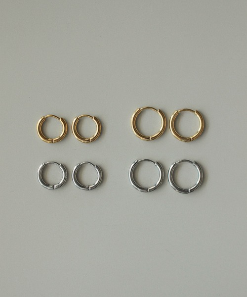 ebine（エビネ）の「金属アレルギー対応/Simple Hoop Pierce / 14mm / サージカルステンレス/ピアス（ピアス（両耳用）・レディース・ゴールド/シルバー・FREE）」の7枚目の写真
