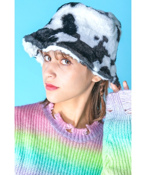 an meets zakka カウ柄ファーハット（ハット）｜an meets zakka