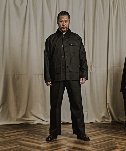 BELLWOODMADE(ベルウッドメイド)の「【難燃 加工 FIRE PROOF】HUNTING JACKET ハンティングジャケット(カバーオール・メンズ・ブラック・M/L/XL)」の12枚目の写真