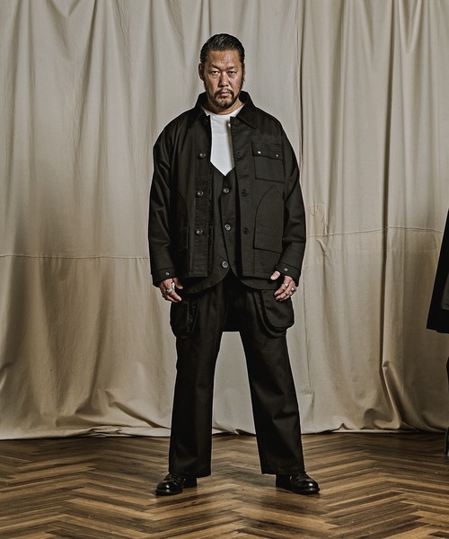 BELLWOODMADE(ベルウッドメイド)の「【難燃 加工 FIRE PROOF】HUNTING JACKET ハンティングジャケット(カバーオール・メンズ・ブラック・M/L/XL)」の17枚目の写真