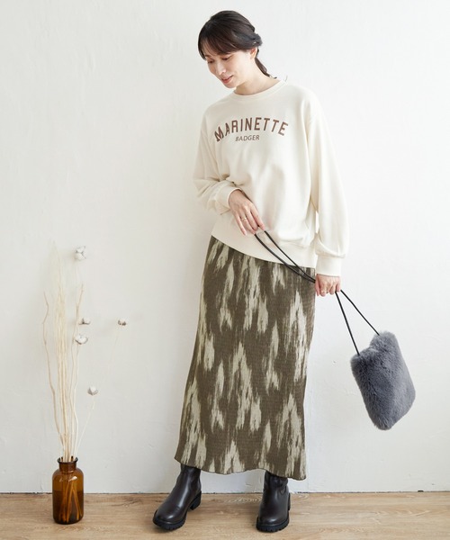 ikka(イッカ)の「ベロアプリーツスカート(スカート・レディース・ベージュ/ブラック・M/L/S)」の6枚目の写真
