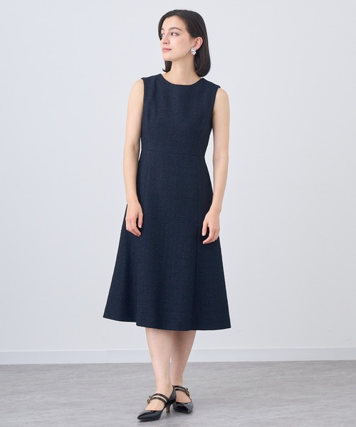 ANAYI(アナイ)の「フリンジツイードフレアワンピース(ワンピース・レディース・ネイビー/ブラック系その他・34/38/36)」の18枚目の写真