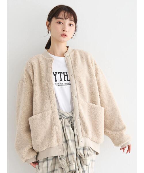 AMERICAN HOLIC（アメリカンホリック）の「ボアショートブルゾン（その他アウター・レディース・ブラウン/ライトベージュ・L/M）」の5枚目の写真