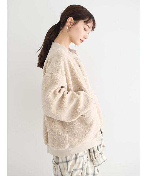 AMERICAN HOLIC（アメリカンホリック）の「ボアショートブルゾン（その他アウター・レディース・ブラウン/ライトベージュ・L/M）」の6枚目の写真