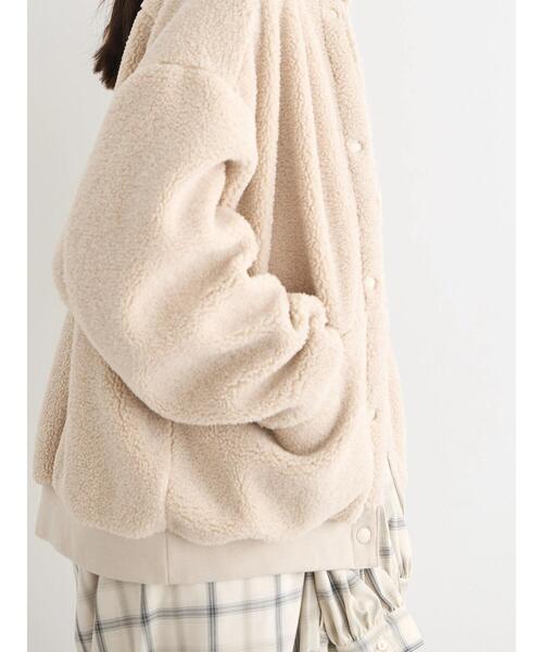 AMERICAN HOLIC（アメリカンホリック）の「ボアショートブルゾン（その他アウター・レディース・ブラウン/ライトベージュ・L/M）」の9枚目の写真