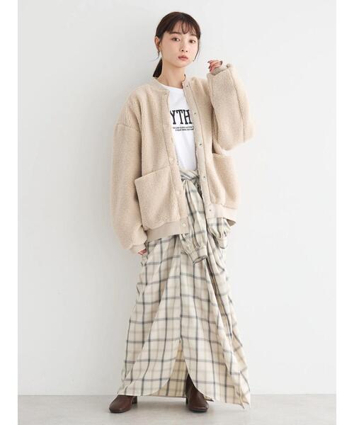 AMERICAN HOLIC（アメリカンホリック）の「ボアショートブルゾン（その他アウター・レディース・ブラウン/ライトベージュ・L/M）」の11枚目の写真