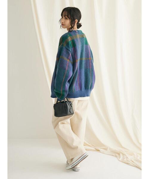 BEVERLY HILLS POLO CLUB（ビバリーヒルズポロクラブ）の「【別注】BHPC モヘヤタッチチェックニットカーディガン（カーディガン/ボレロ・レディース・ネイビー/ブラウン/マスタード・FREE）」の11枚目の写真