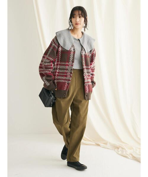 BEVERLY HILLS POLO CLUB（ビバリーヒルズポロクラブ）の「【別注】BHPC モヘヤタッチチェックニットカーディガン（カーディガン/ボレロ・レディース・ネイビー/ブラウン/マスタード・FREE）」の19枚目の写真