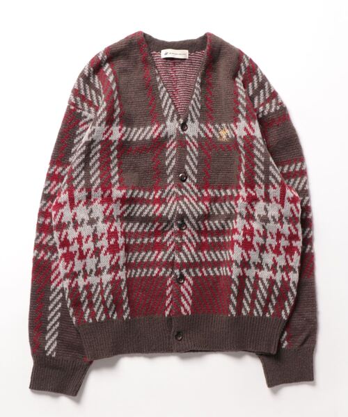 BEVERLY HILLS POLO CLUB（ビバリーヒルズポロクラブ）の「【別注】BHPC モヘヤタッチチェックニットカーディガン（カーディガン/ボレロ・レディース・ネイビー/ブラウン/マスタード・FREE）」の9枚目の写真