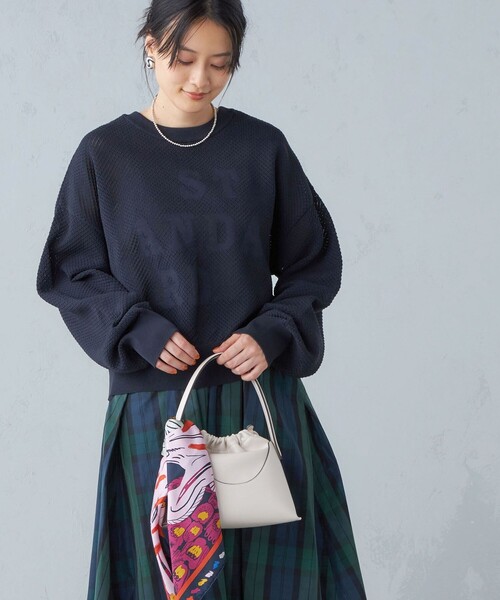 【セール】〈手洗い可能〉透かし編み ロゴ プルオーバー（ニット/セーター）｜SHIPS（シップス）