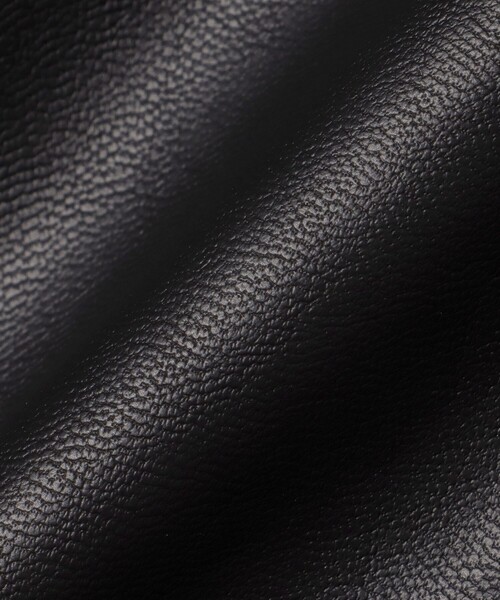 BEAMS HEART(ビームスハート)の「BEAMS HEART / フェイクレザー ノーカラーブルゾン(ライダースジャケット・レディース・ブラック・MEDIUM/SMALL)」の14枚目の写真