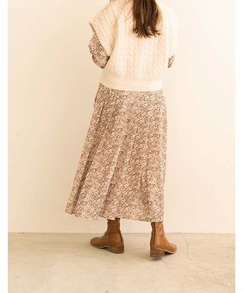 chocomee（チョコミー）の「button knit vest（ベスト・レディース・アイボリー/ベージュ・FREE）」の3枚目の写真