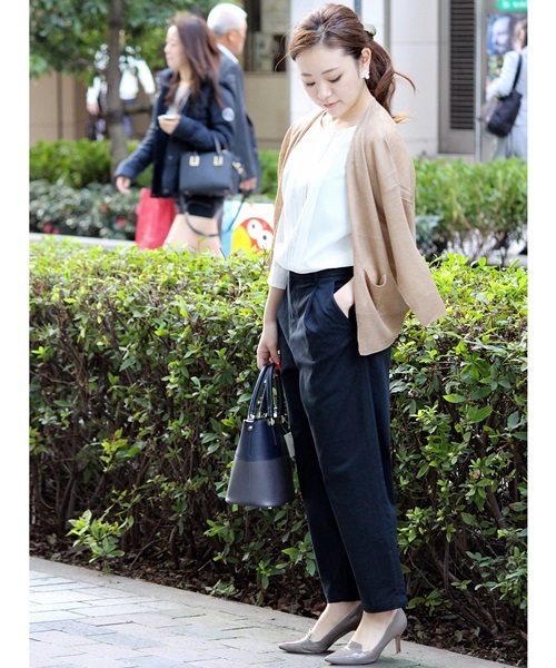 La TOTALITE（ラトータリテ）の「リネンコントッパーカーデ◆（カーディガン/ボレロ・レディース・ネイビー/イエロー/ホワイト/ブラック/キャメル・FREE）」の15枚目の写真