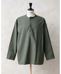 実物 新品 デッドストック ロシア軍 70s ヘンリーネック スリーピングシャツ