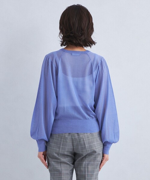 green label relaxing(グリーンレーベルリラクシング)の「Circ ギャザー クルーネック プルオーバー ニット(ニット/セーター・レディース・ライム/ベージュ/ライトブルー・FREE)」の14枚目の写真